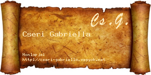 Cseri Gabriella névjegykártya