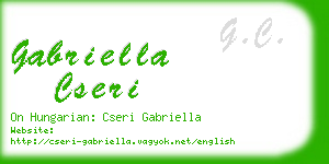 gabriella cseri business card